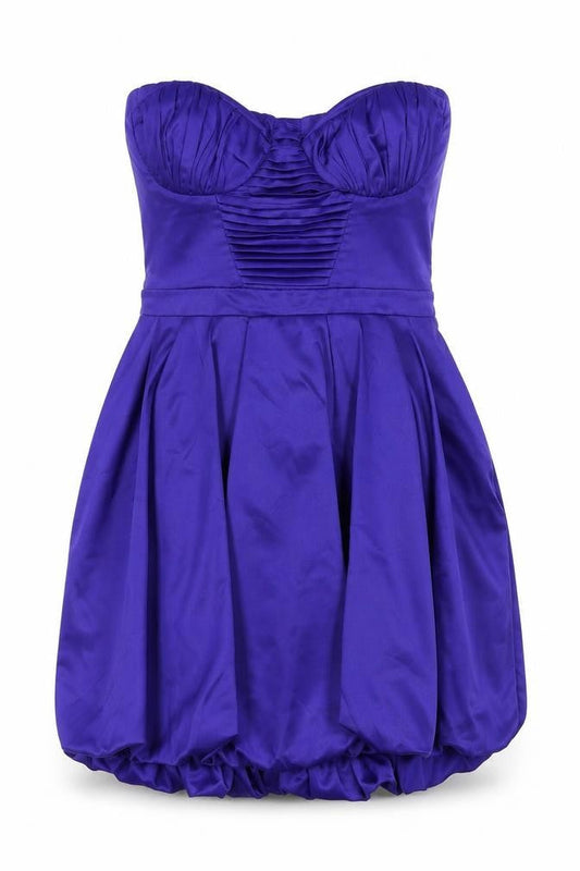Lipsy Womens Blue  Polyester Skater Dress  Size 10  Sweetheart Zip