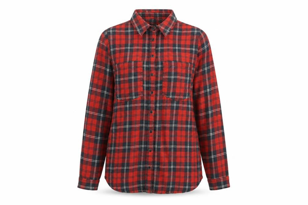 River Island Womens Multicoloured Check 100% Cotton Jersey Button-Up Size 8 Collared