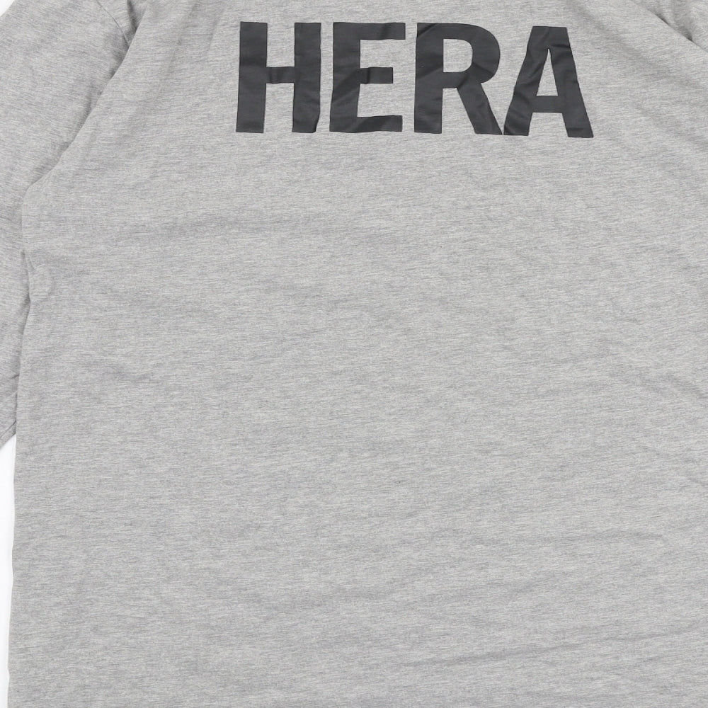 Hera  Mens Grey  Cotton  T-Shirt Size XS Round Neck
