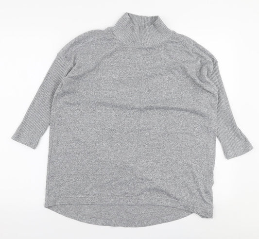 Marks and Spencer Womens Grey High Neck  Polyester Pullover Jumper Size 10