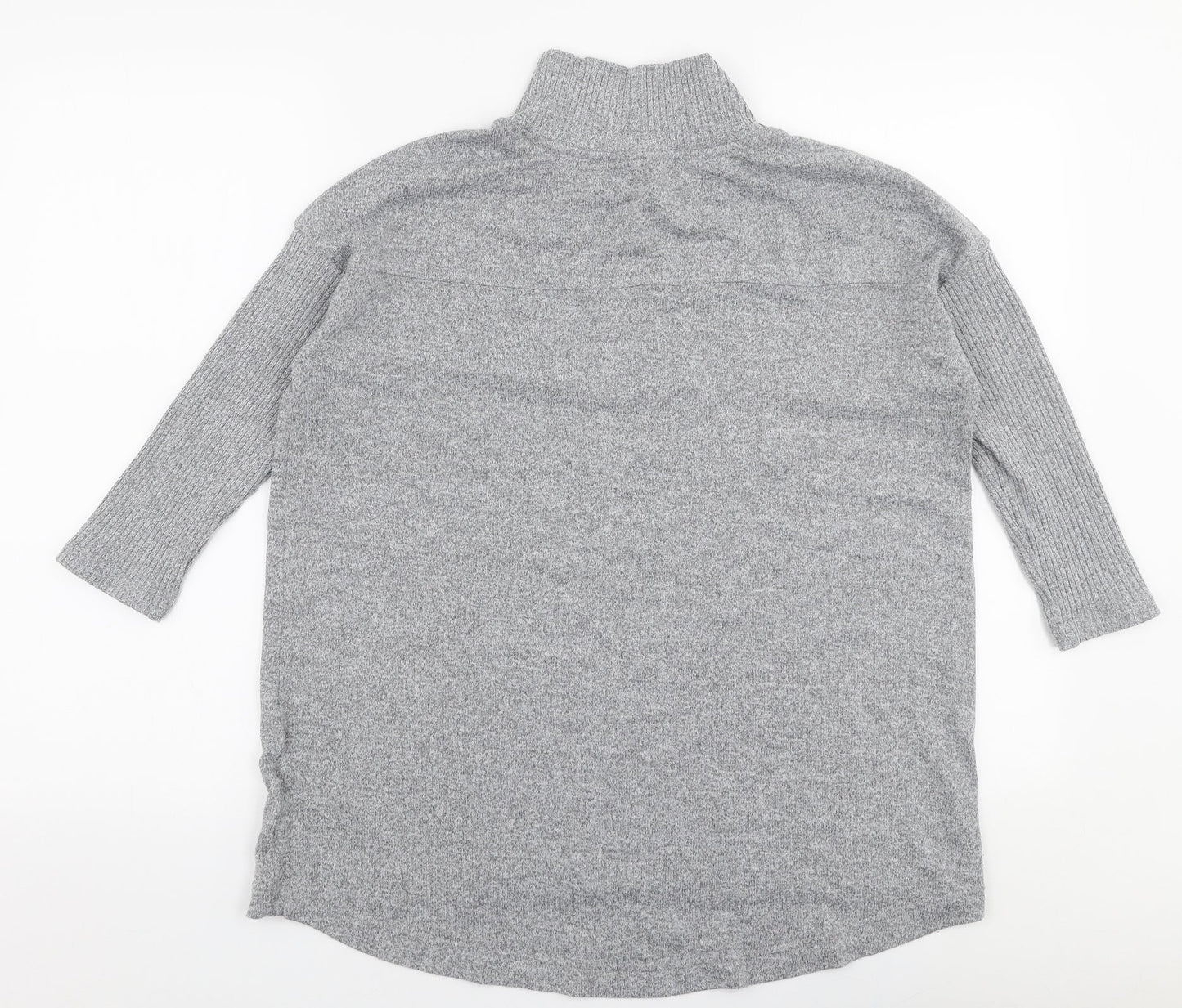 Marks and Spencer Womens Grey High Neck  Polyester Pullover Jumper Size 10
