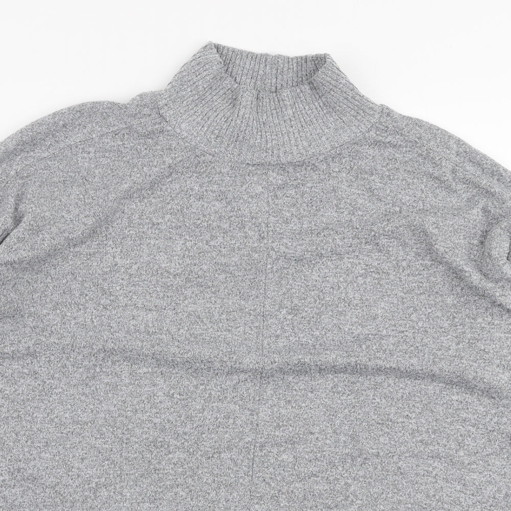 Marks and Spencer Womens Grey High Neck  Polyester Pullover Jumper Size 10