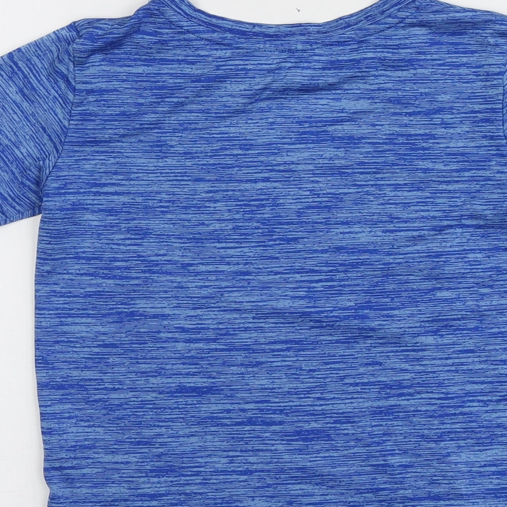 Dunnes Boys Blue  100% Polyester Basic T-Shirt Size 4-5 Years Round Neck