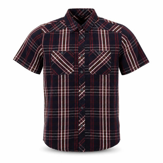 Twisted Soul Mens Multicoloured Plaid Cotton  Button-Up Size S Collared