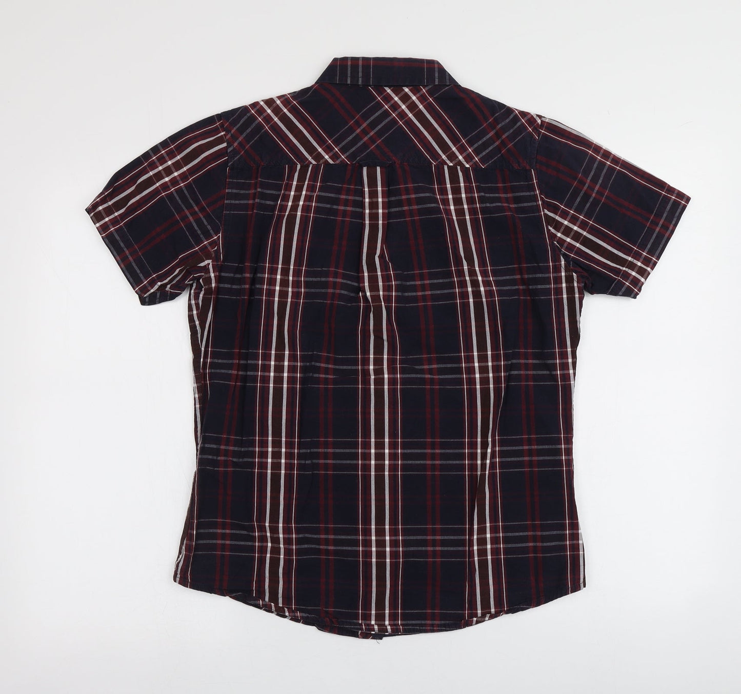 Twisted Soul Mens Multicoloured Plaid Cotton  Button-Up Size S Collared