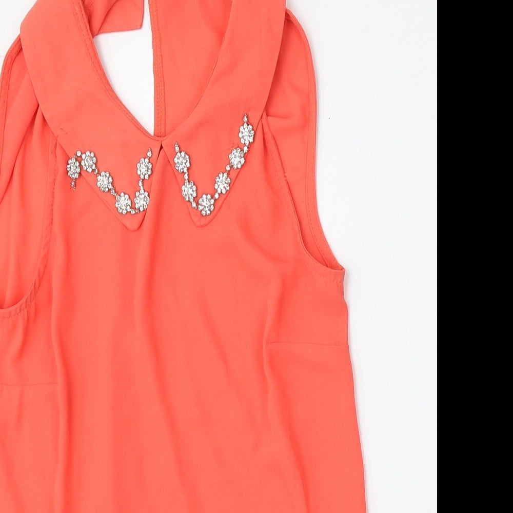 Atmosphere Womens Pink  Polyester Basic Blouse Size 6 Collared