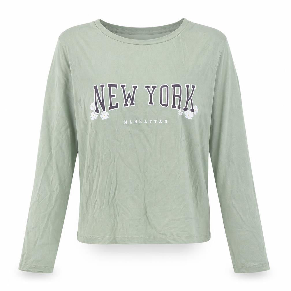 915 Generation Girls Green  Cotton Basic T-Shirt Size M Round Neck