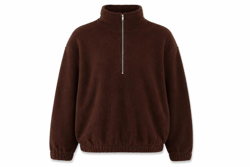SheIn Womens Brown  Polyester Pullover Sweatshirt Size M  Zip