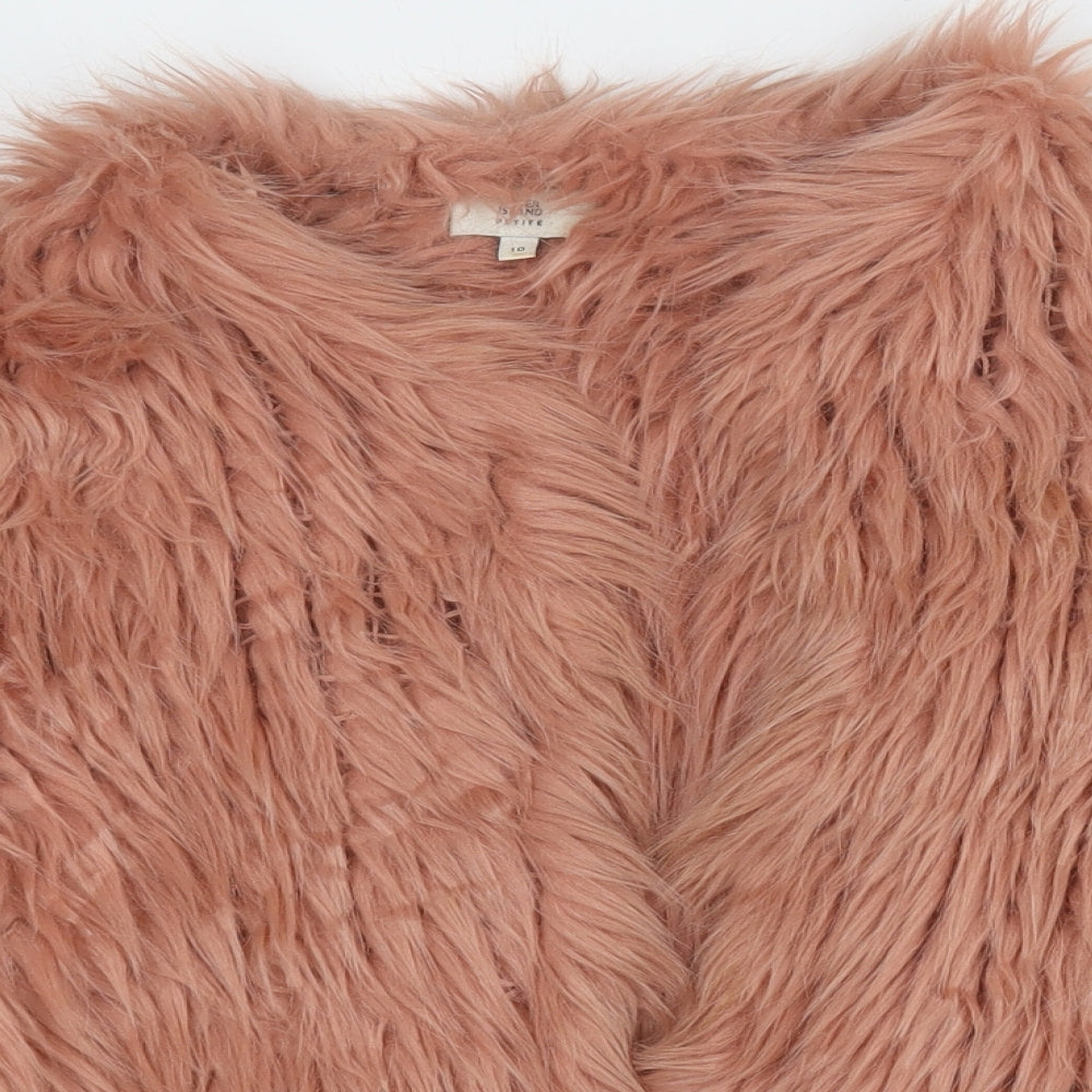 River Island Womens Pink Geometric  Jacket Coatigan Size 10
