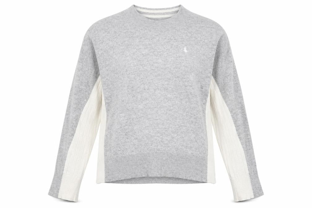 Jack Wills Womens Grey Round Neck  Viscose Pullover Jumper Size 10