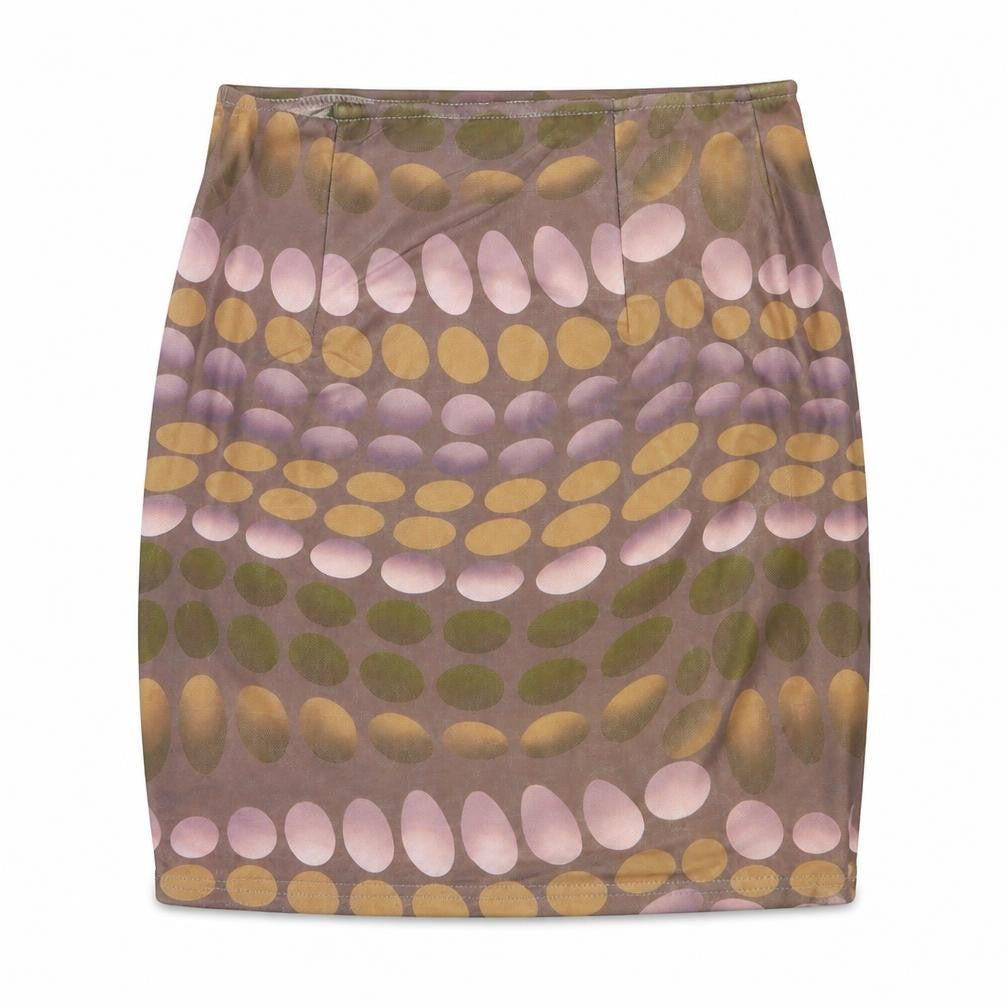 NaaNaa Womens Purple Geometric Polyester Mini Skirt Size 8   Zip
