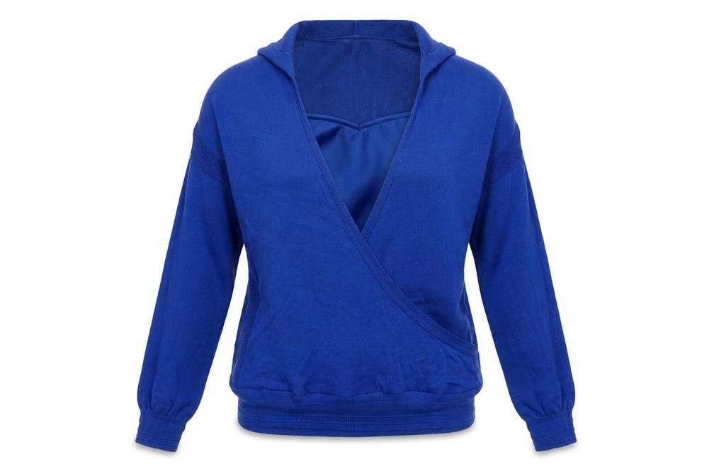 NEXT Womens Blue V-Neck  Viscose Pullover Jumper Size 10