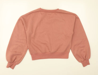 Preloved Primark Womens Pink V-Neck  Polyester Pullover Jumper Size XS   - Minnie Mouse - Back