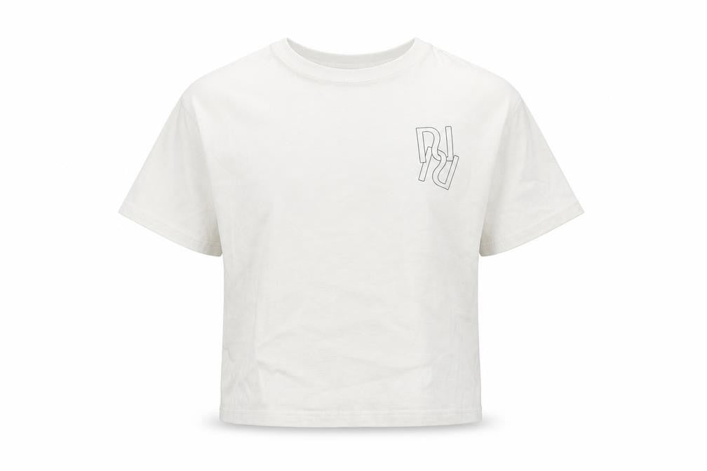 River Island Girls White  Cotton Cropped Casual Size 11-12 Years Round Neck