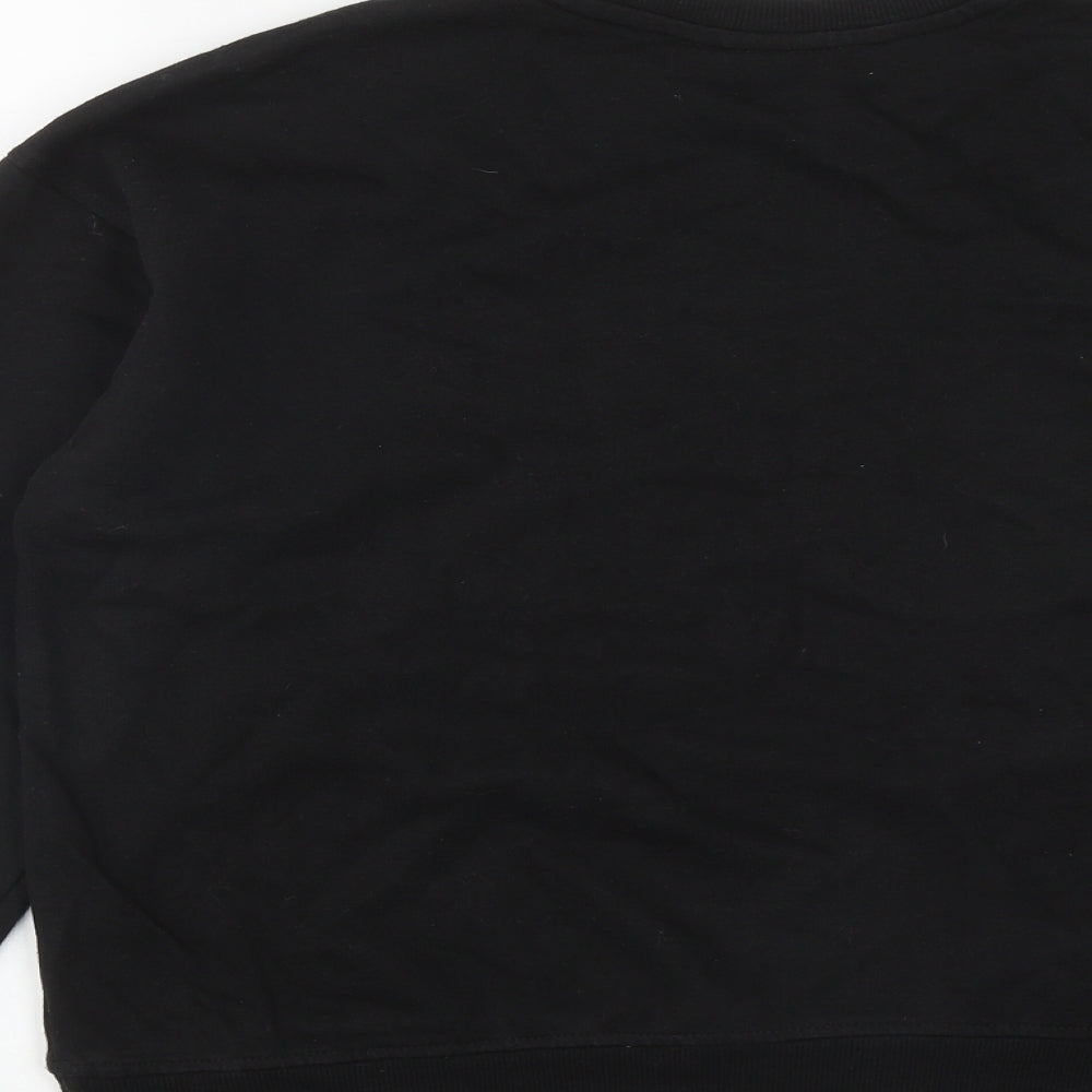Disney Womens Black Round Neck  Polyester Pullover Jumper Size XS