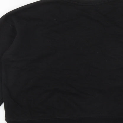 Disney Womens Black Round Neck  Polyester Pullover Jumper Size XS