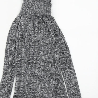 Topshop Womens Grey Roll Neck  Acrylic Pullover Jumper Size 6