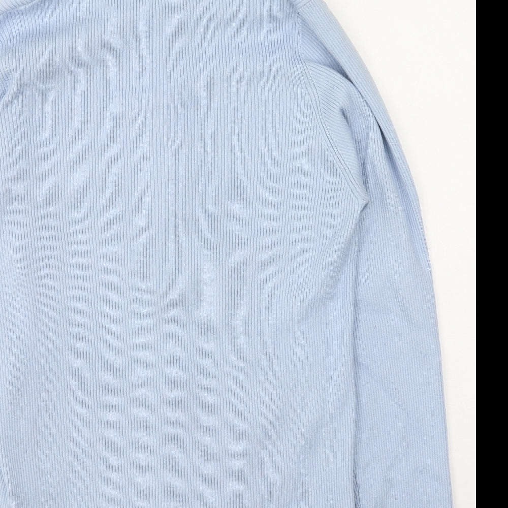 Primark  Womens Blue High Neck  Viscose Full Zip Jumper Size XL