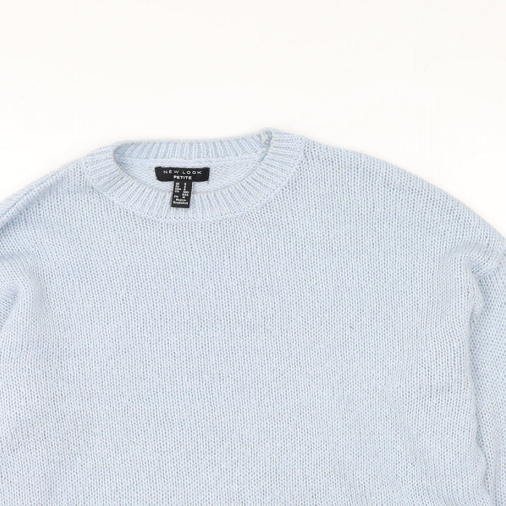 New Look Womens Blue Round Neck  Acrylic Pullover Jumper Size S