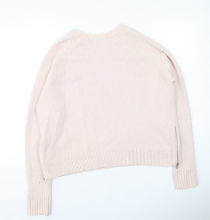 Preloved French Connection Womens Pink Round Neck  Polyester Pullover Jumper Size M - Back