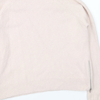Preloved French Connection Womens Pink Round Neck  Polyester Pullover Jumper Size M - Label