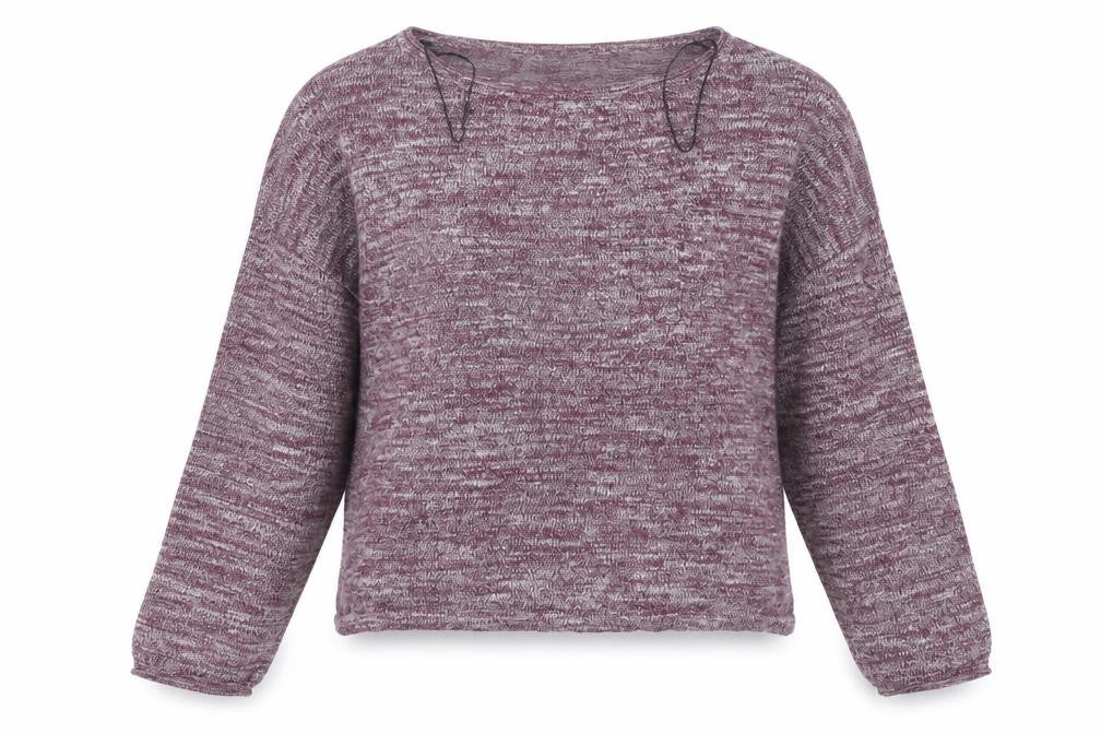 Divided Womens Purple Round Neck  Polyester Pullover Jumper Size M