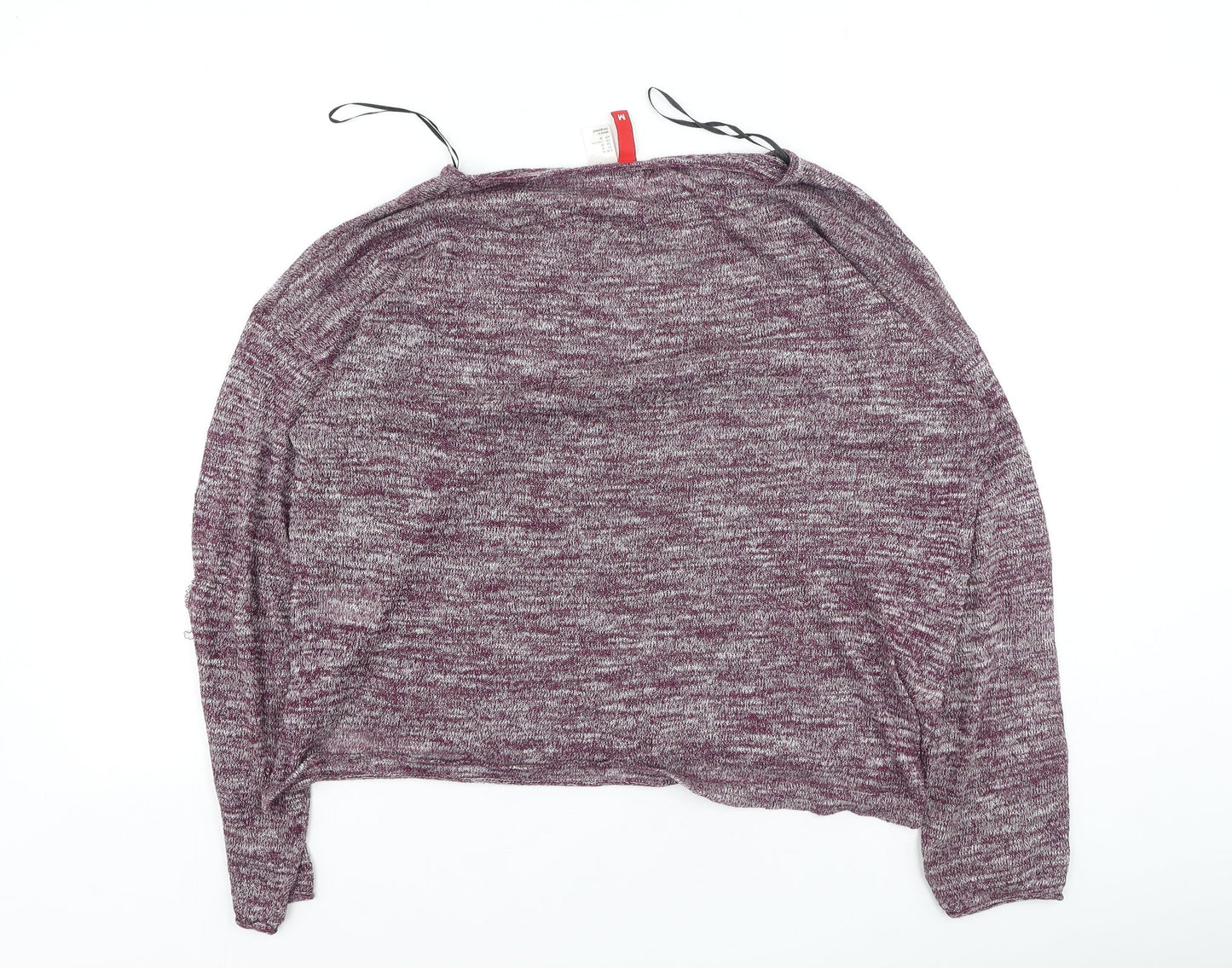 Divided Womens Purple Round Neck  Polyester Pullover Jumper Size M