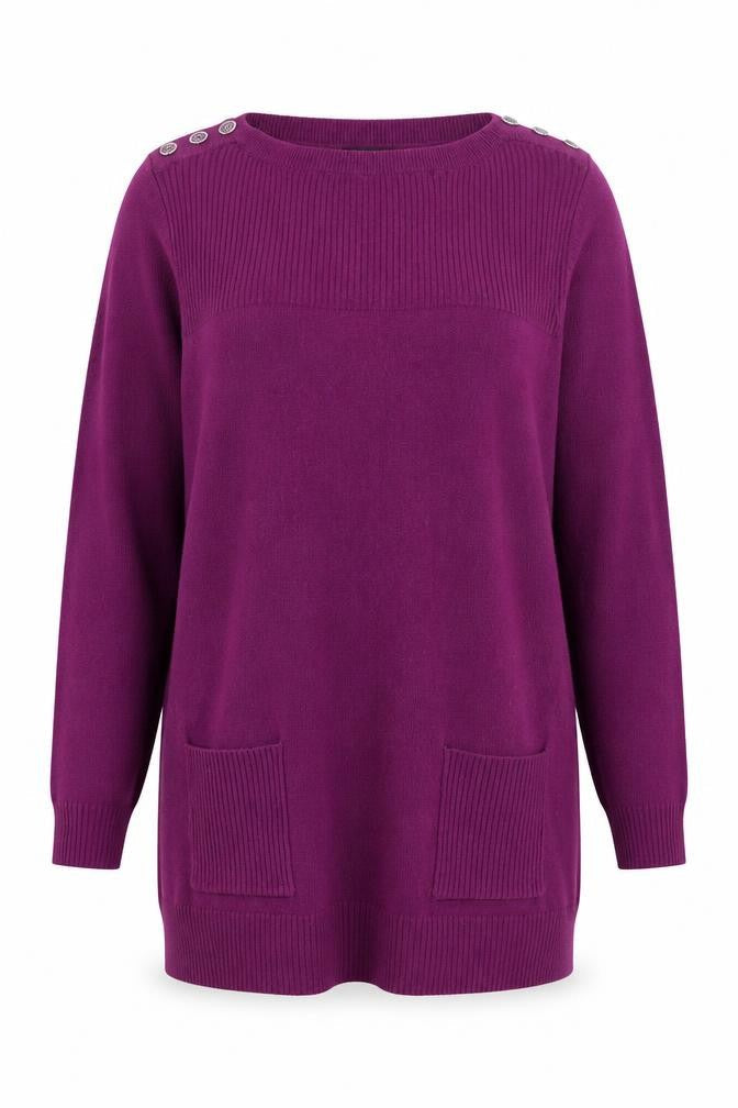 M&Co Womens Pink  Acrylic Pullover Sweatshirt Size 14