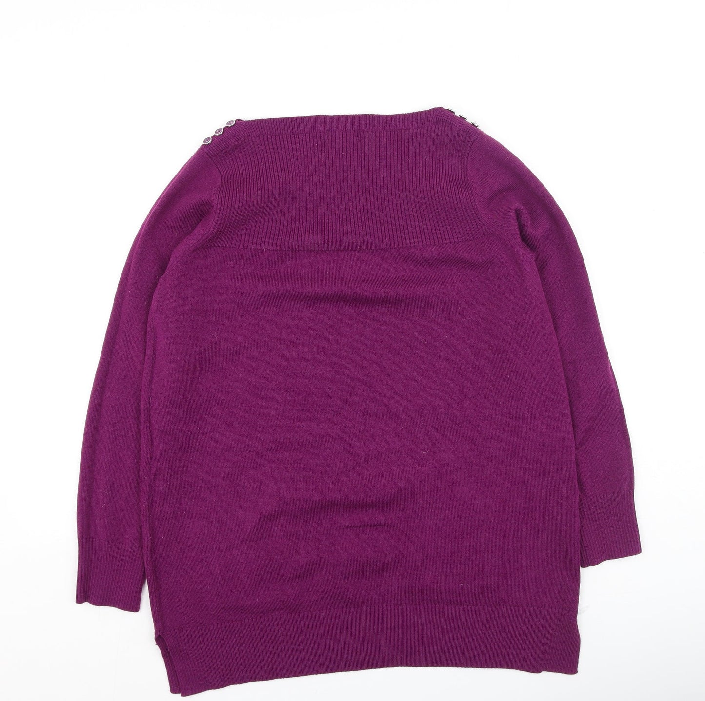M&Co Womens Pink  Acrylic Pullover Sweatshirt Size 14