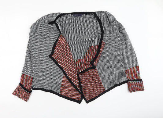 Marks and Spencer Womens Multicoloured V-Neck  Acrylic Cardigan Jumper Size 14