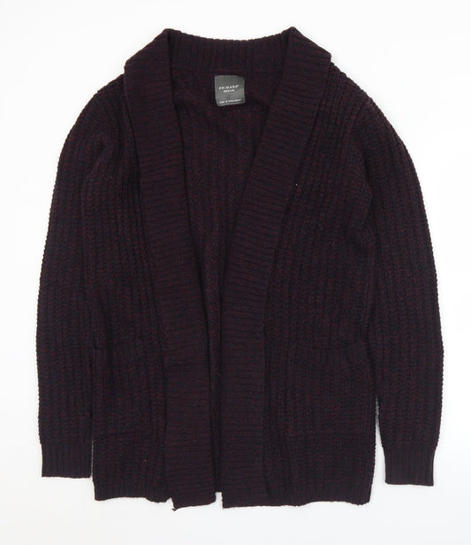 Primark Womens Purple Collared  Acrylic Cardigan Jumper Size M