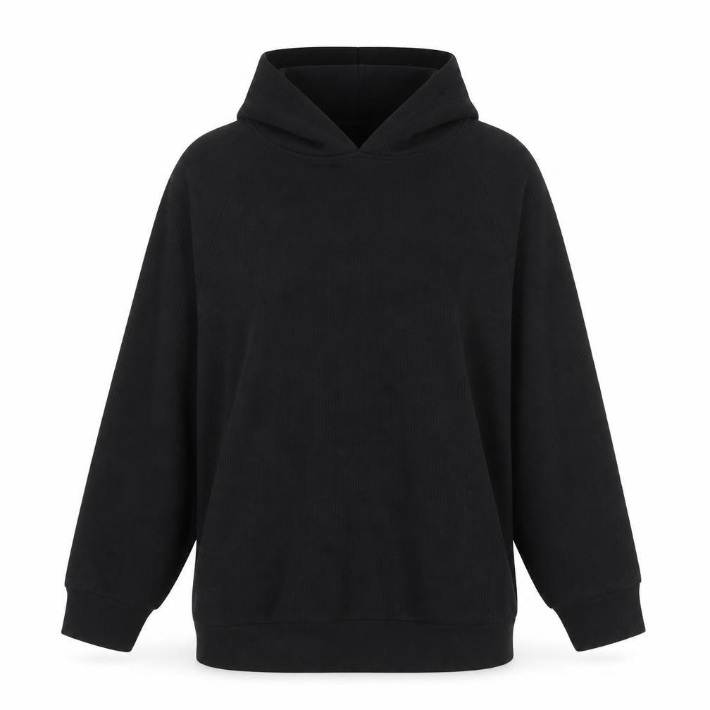 Zara Womens Black  Polyester Pullover Hoodie Size S