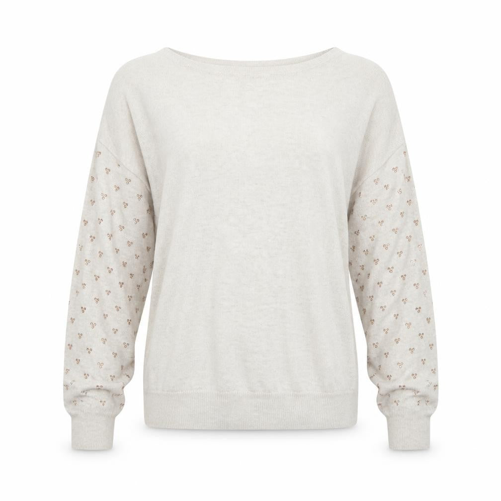 F&F Womens Ivory Round Neck  Polyester Pullover Jumper Size 14