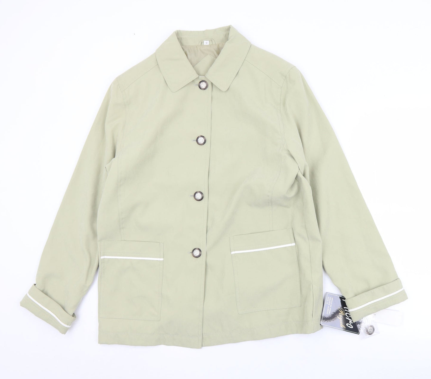 Micro Royale Womens Green   Jacket  Size 12  Button