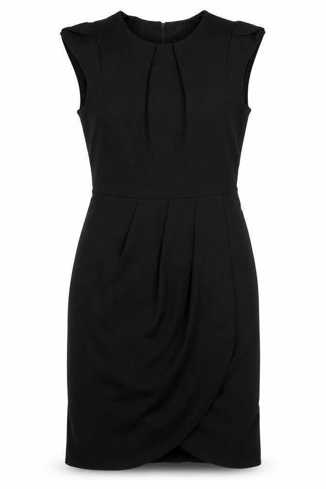 Atmosphere Womens Black  Polyester A-Line  Size 10  Crew Neck Zip