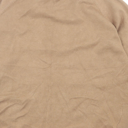 Gallery Womens Brown Crew Neck  Polyester Pullover Jumper Size S