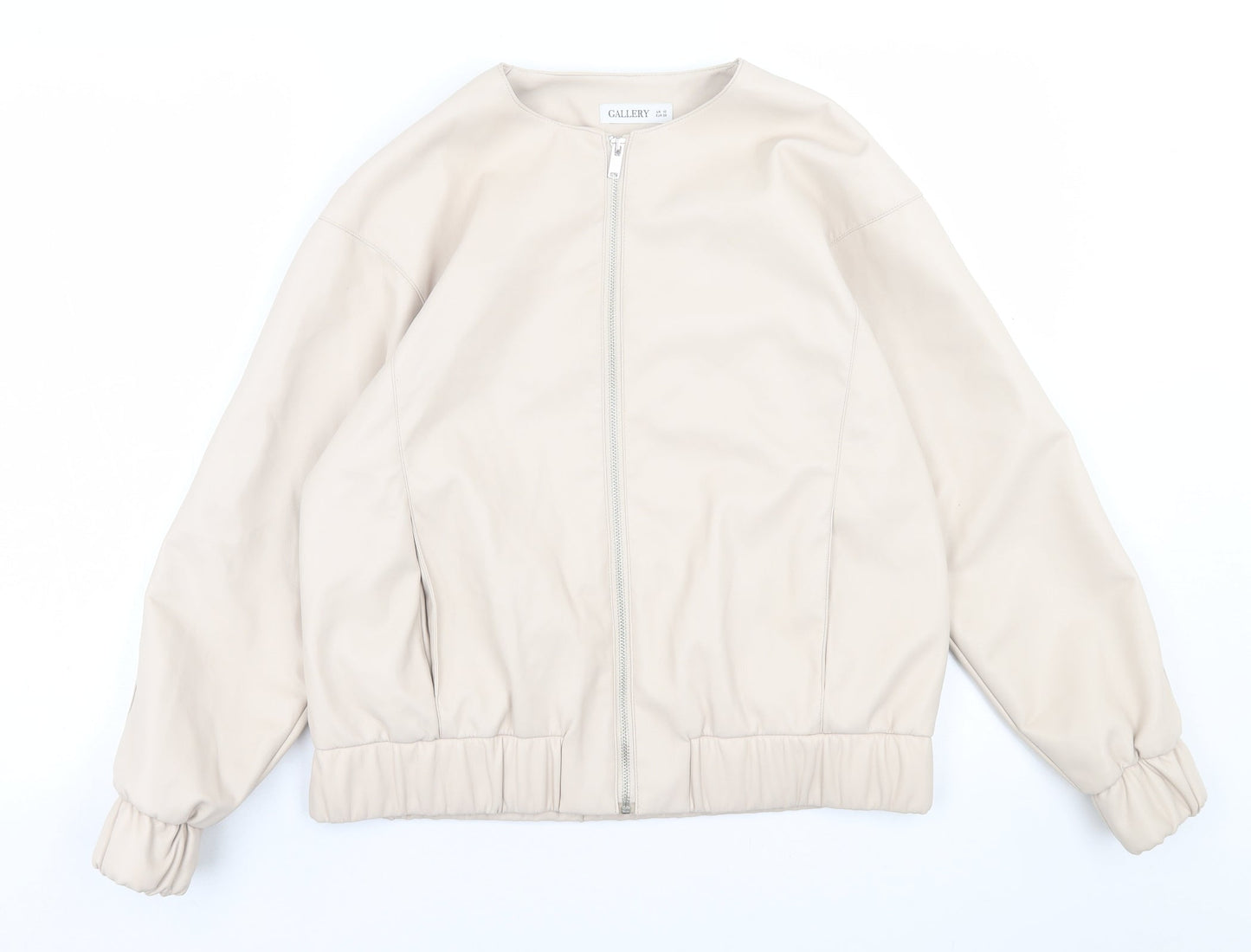 Gallery Womens Beige   Jacket  Size 10  Zip