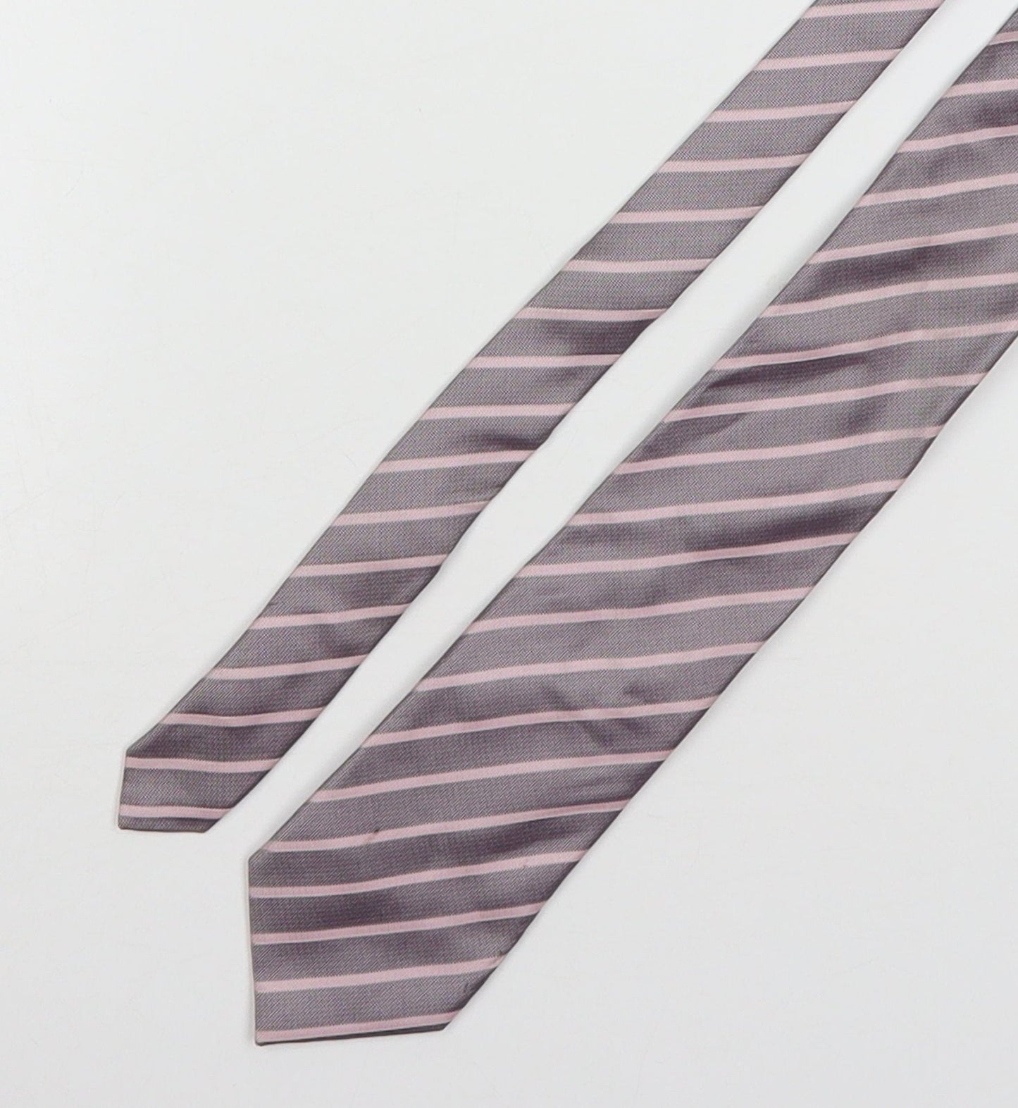 Collezione Mens Multicoloured Striped Silk Pointed Tie One Size