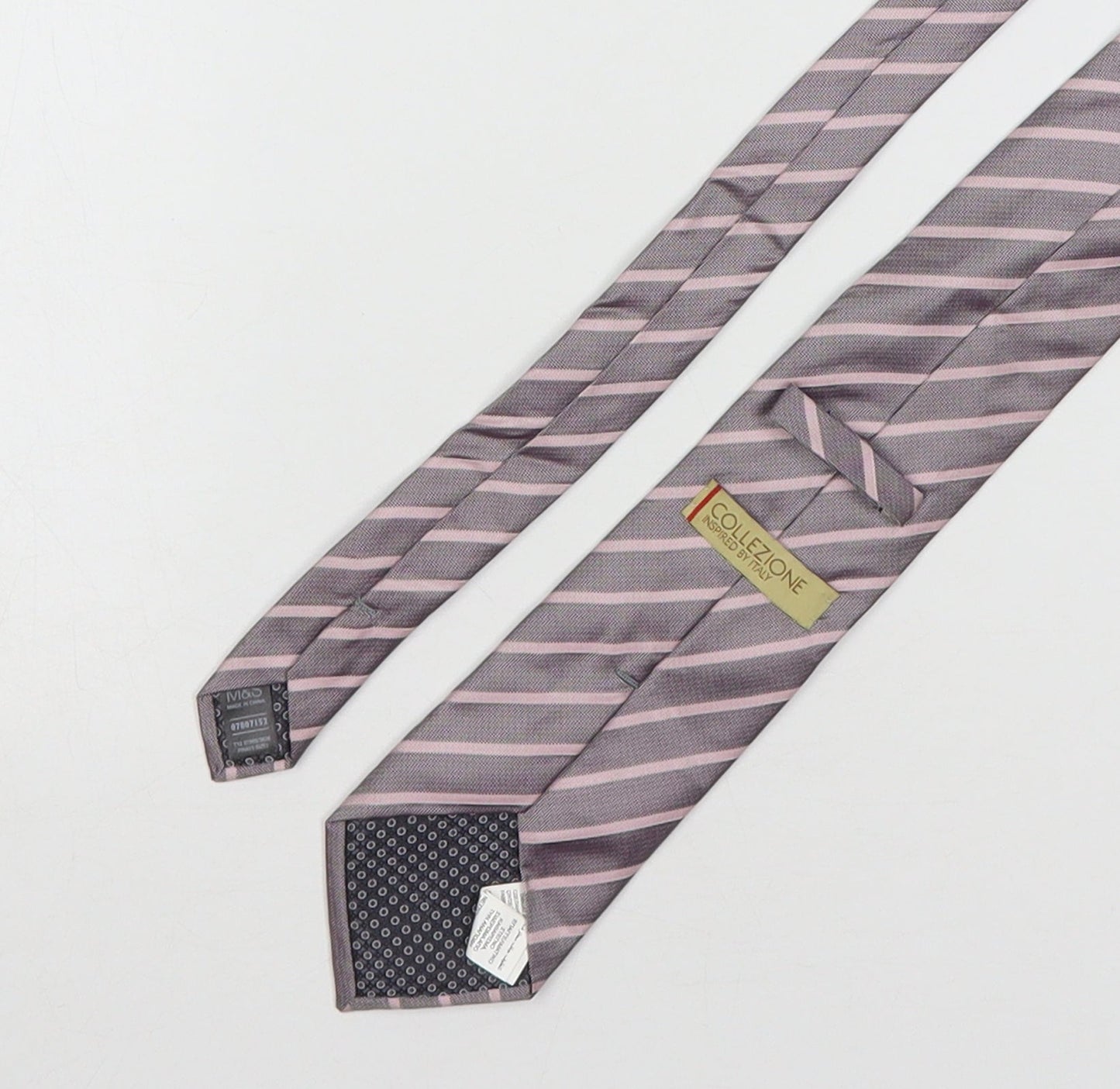 Collezione Mens Multicoloured Striped Silk Pointed Tie One Size