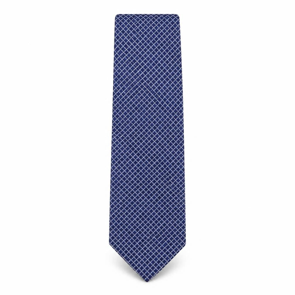 Debenhams & Freeman  Mens Blue Plaids & Checks Silk Pointed Tie One Size
