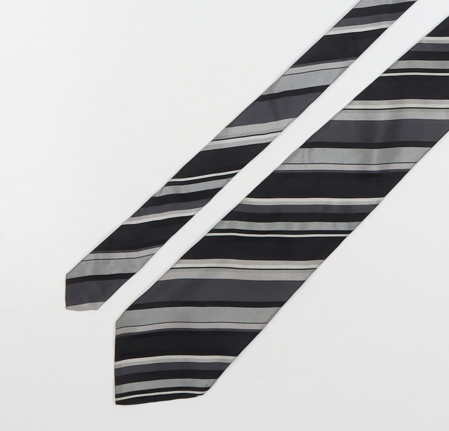 Cezan Mens Multicoloured Striped Silk Pointed Tie One Size