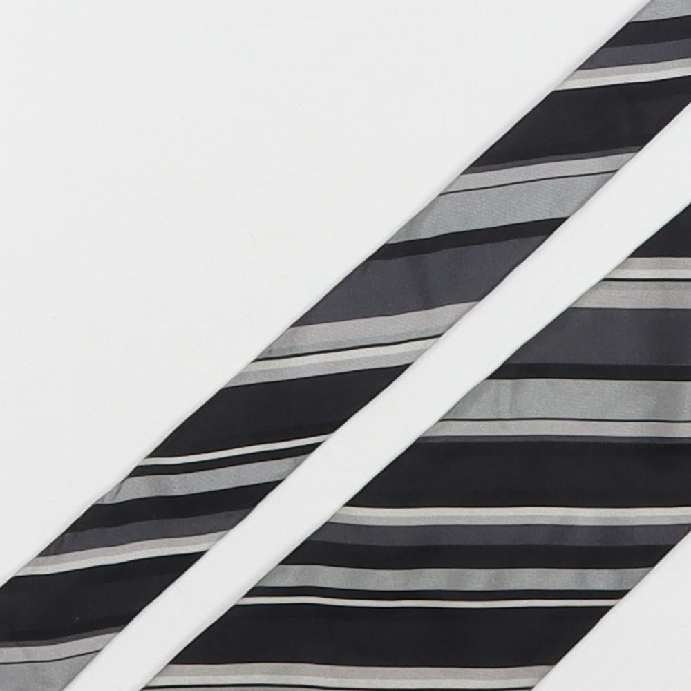 Cezan Mens Multicoloured Striped Silk Pointed Tie One Size