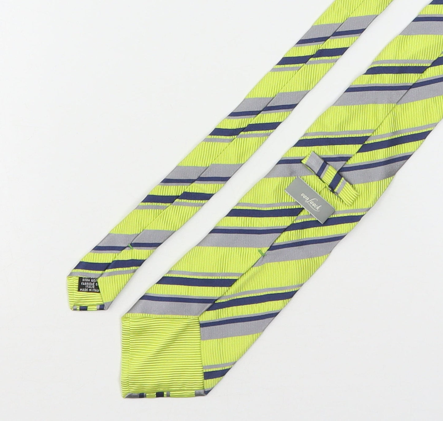 Van Laack Mens Multicoloured Striped Silk Pointed Tie One Size