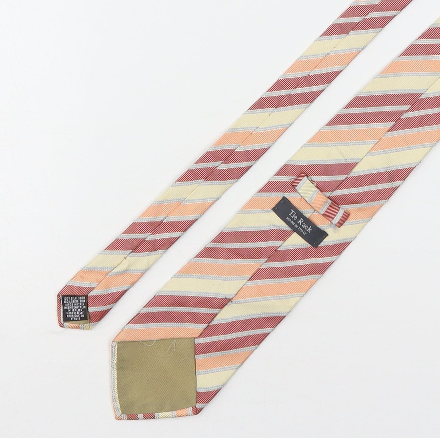 Tie Rack  Mens Multicoloured Striped Silk Pointed Tie One Size