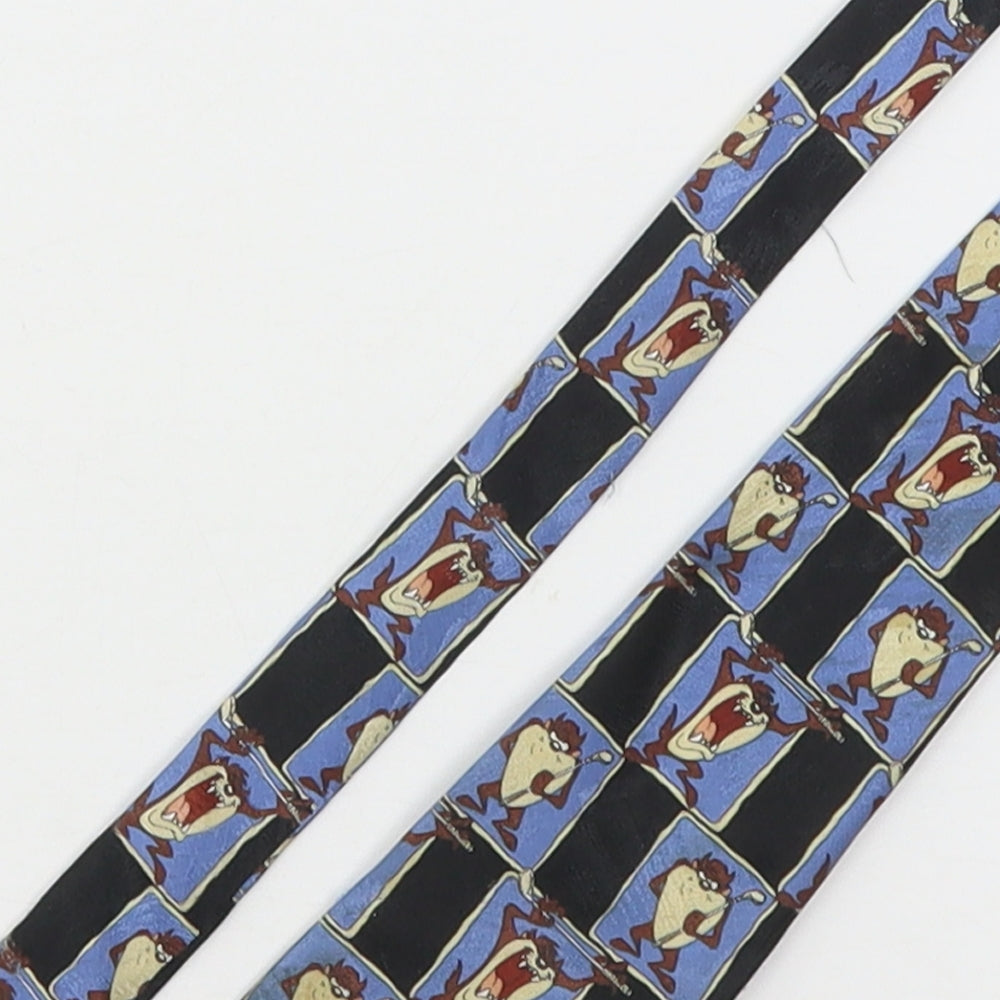 Looney Toons Mens Multicoloured Plaids & Checks Polyester Pointed Tie One Size - Tasmanian Devil