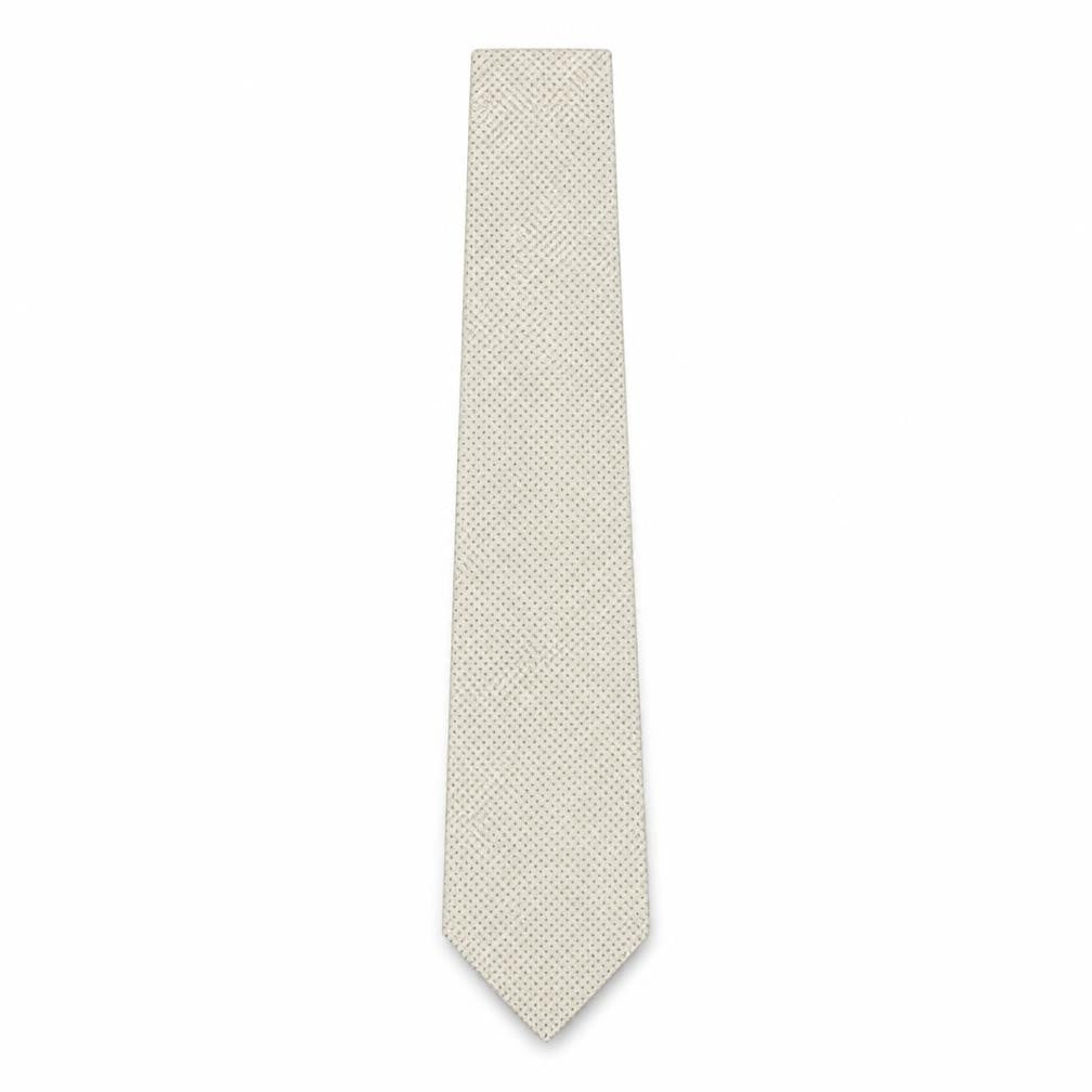 Marks & Spencer Mens Beige Geometric Silk Pointed Tie One Size