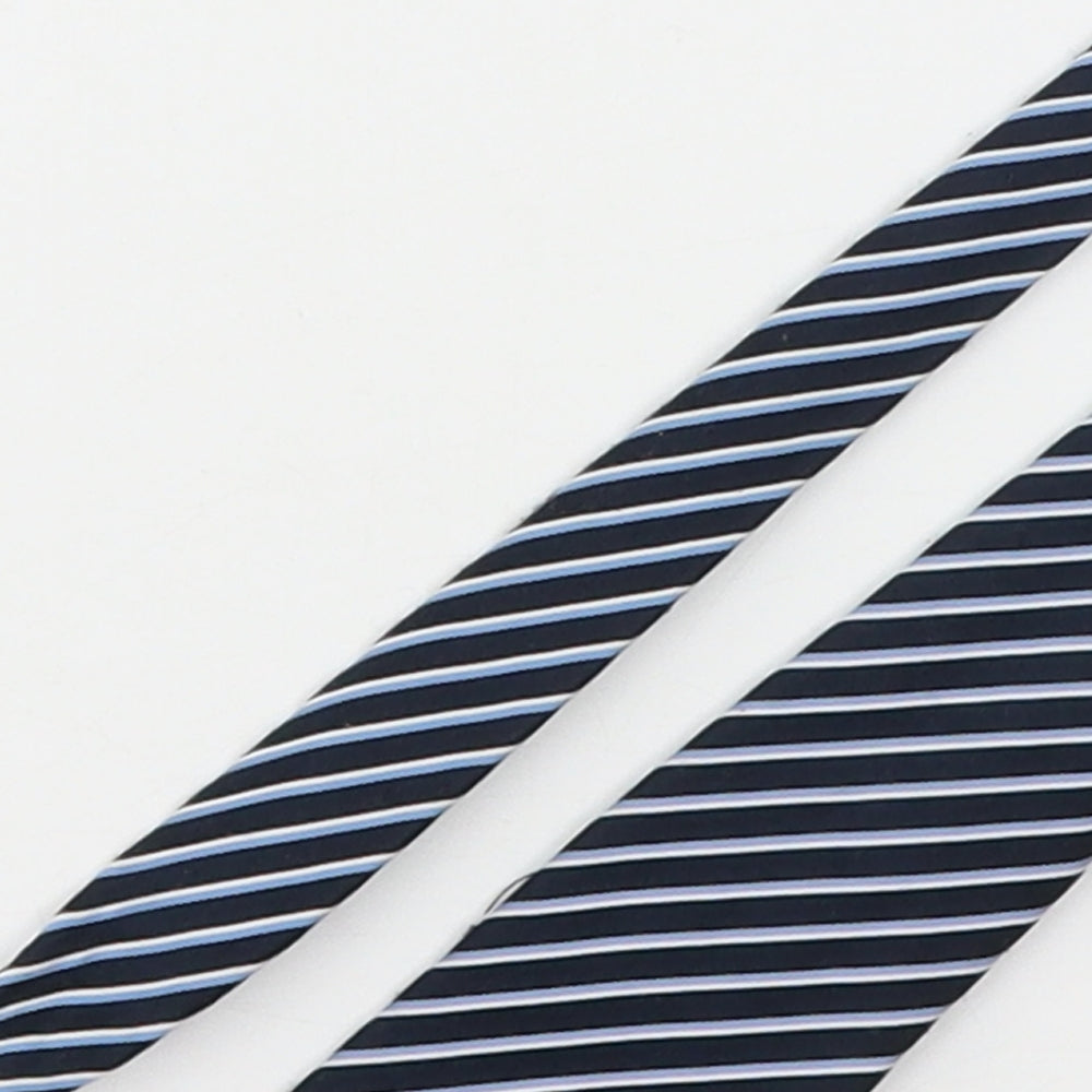 St Michael Mens Multicoloured Striped Polyester Pointed Tie One Size