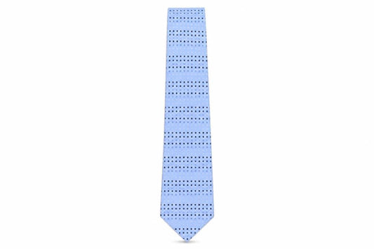 Lloyd Attree & Smith Mens Blue Geometric Polyester Pointed Tie One Size