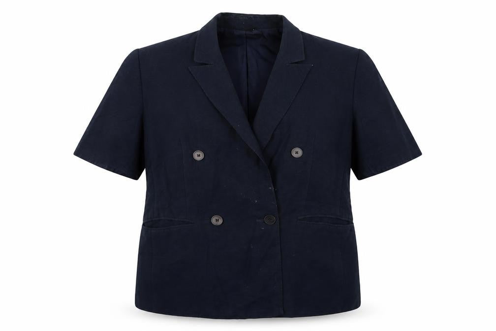 St Michael Womens Blue  Viscose Jacket Suit Jacket Size 16
