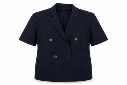 St Michael Womens Blue Viscose Jacket Suit Jacket Size 16